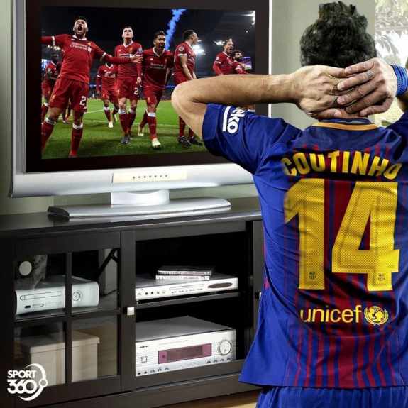 Coutinho é zoado após eliminação do Barcelona e classificação do Liverpool na Liga dos Campeões