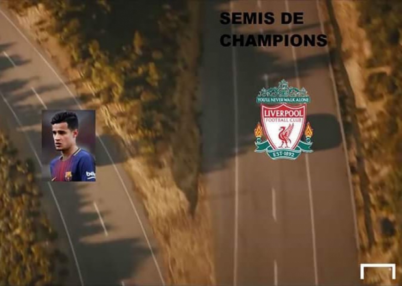 Coutinho é zoado após eliminação do Barcelona e classificação do Liverpool na Liga dos Campeões