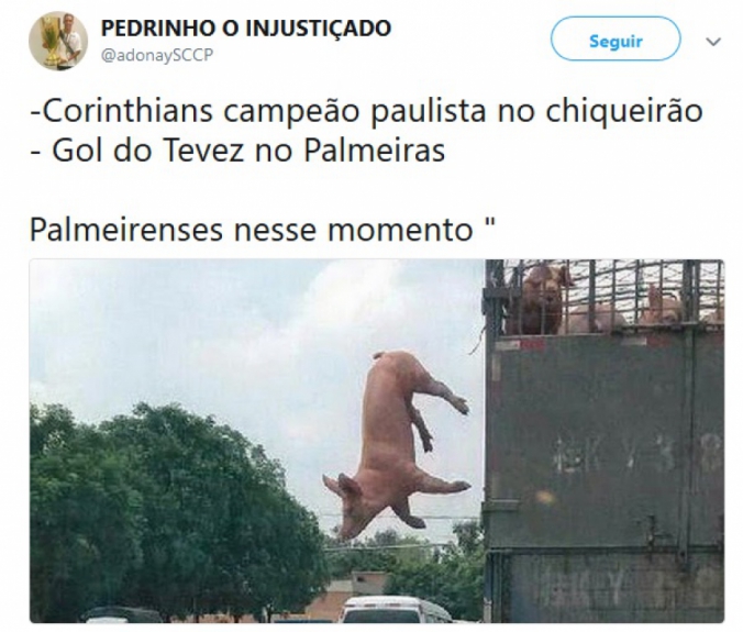 Gol de Tevez no Allianz Parque rendeu memes da torcida do Corinthians