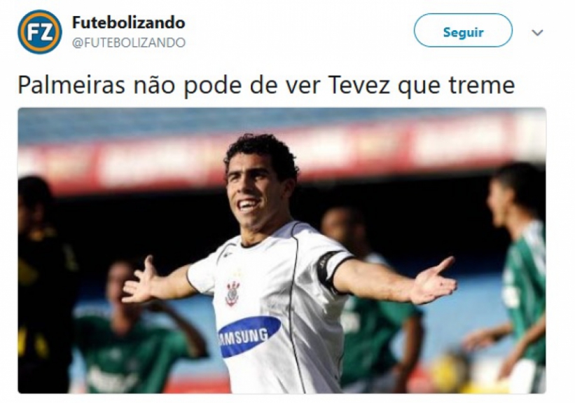 Gol de Tevez no Allianz Parque rendeu memes da torcida do Corinthians