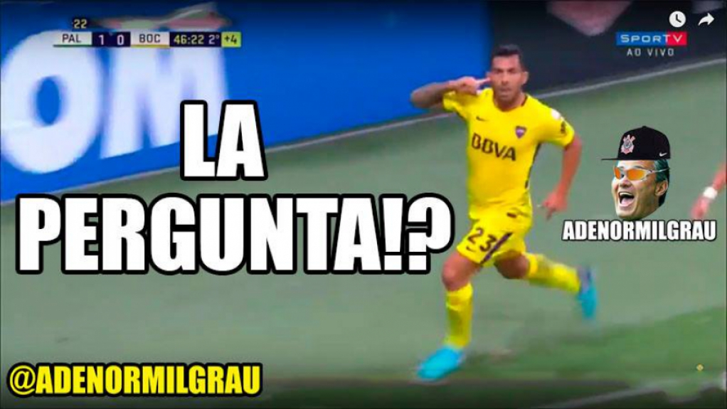 Gol de Tevez no Allianz Parque rendeu memes da torcida do Corinthians