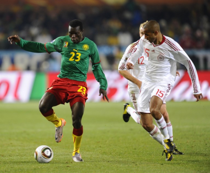Aboubakar, atacante de Camarões na Copa de 2010
