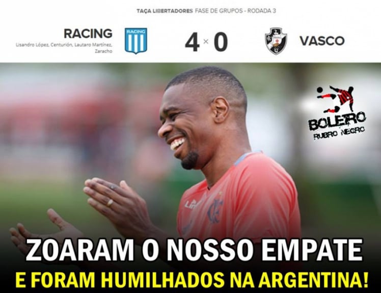Vasco é alvo dos memes após ser goleado na Libertadores