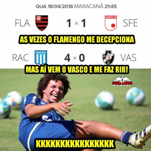 Vasco é alvo dos memes após ser goleado na Libertadores