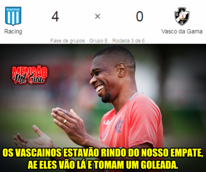 Vasco é alvo dos memes após ser goleado na Libertadores