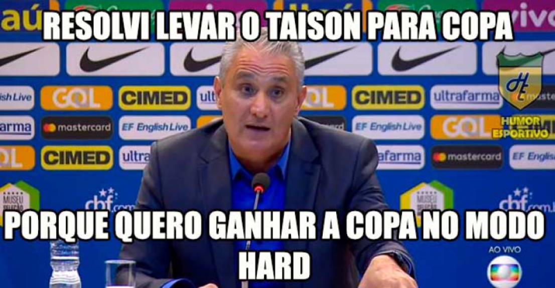Memes brincam com lista para Copa da Rússia