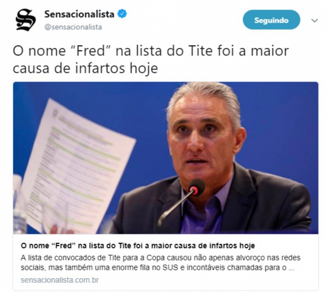 Memes brincam com lista para Copa da Rússia