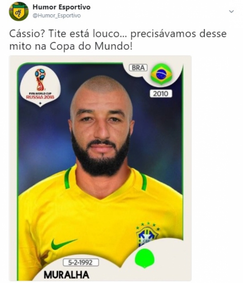 Memes brincam com lista para Copa da Rússia