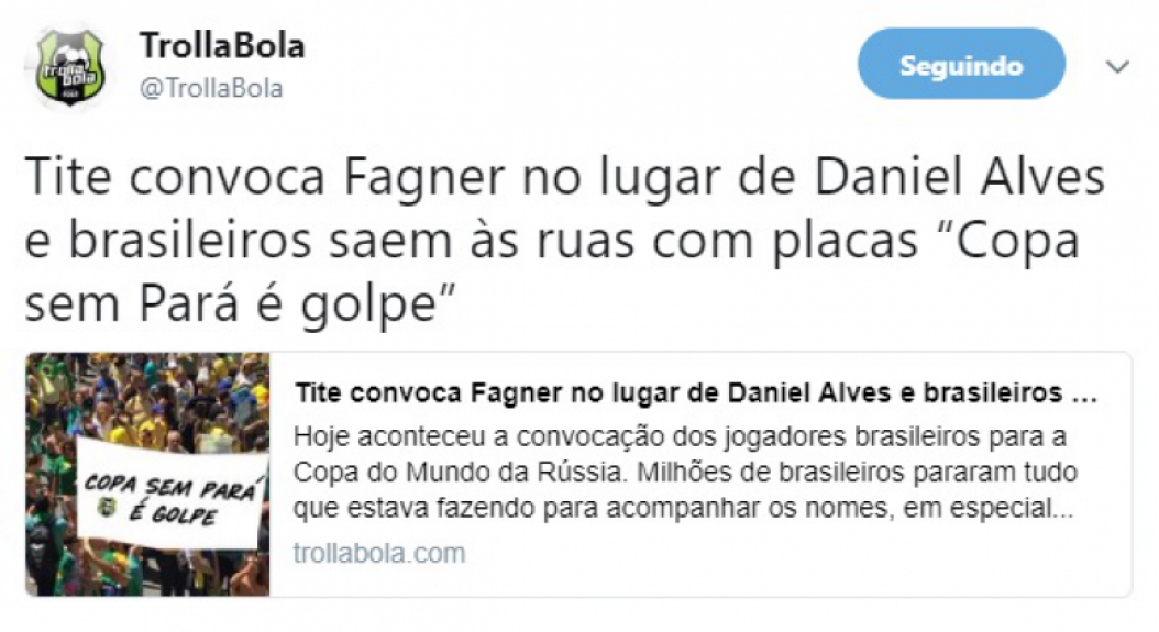 Memes brincam com lista para Copa da Rússia