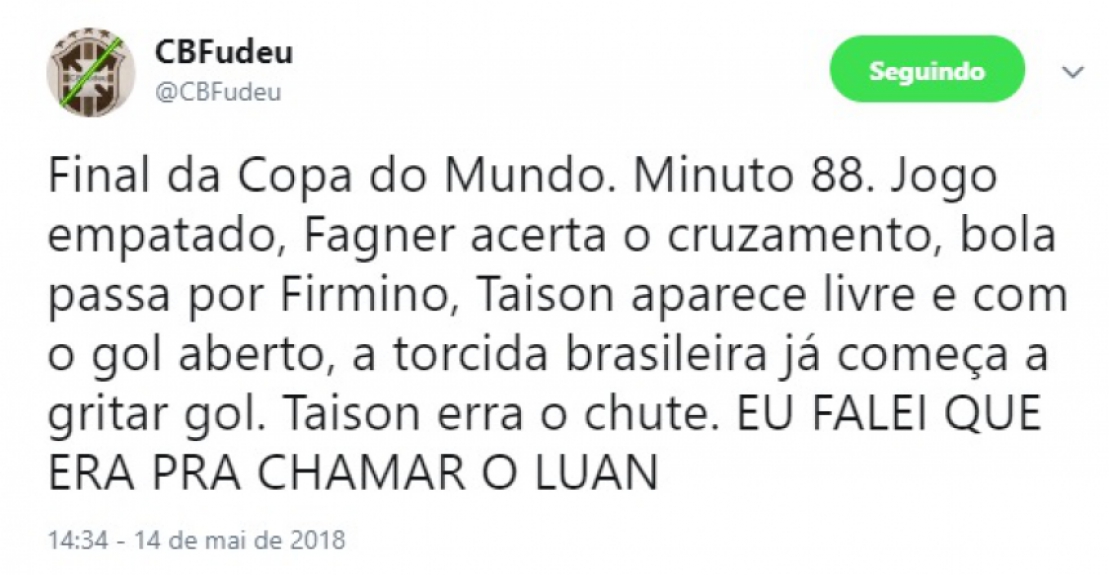 Memes brincam com lista para Copa da Rússia