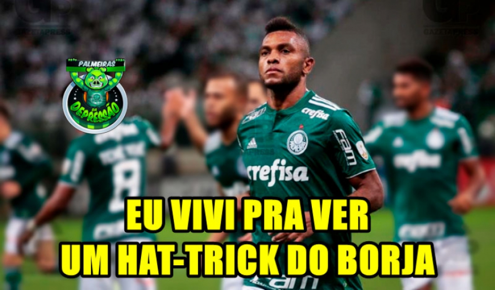 Torcedores do Palmeiras brincam após boa atuação de Borja e vitória na Libertadores