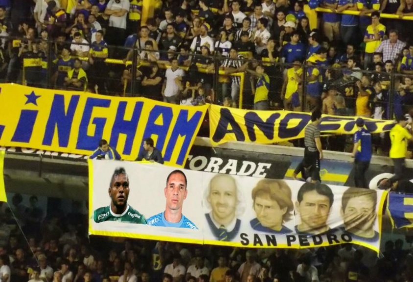 Torcedores do Palmeiras brincam após boa atuação de Borja e vitória na Libertadores