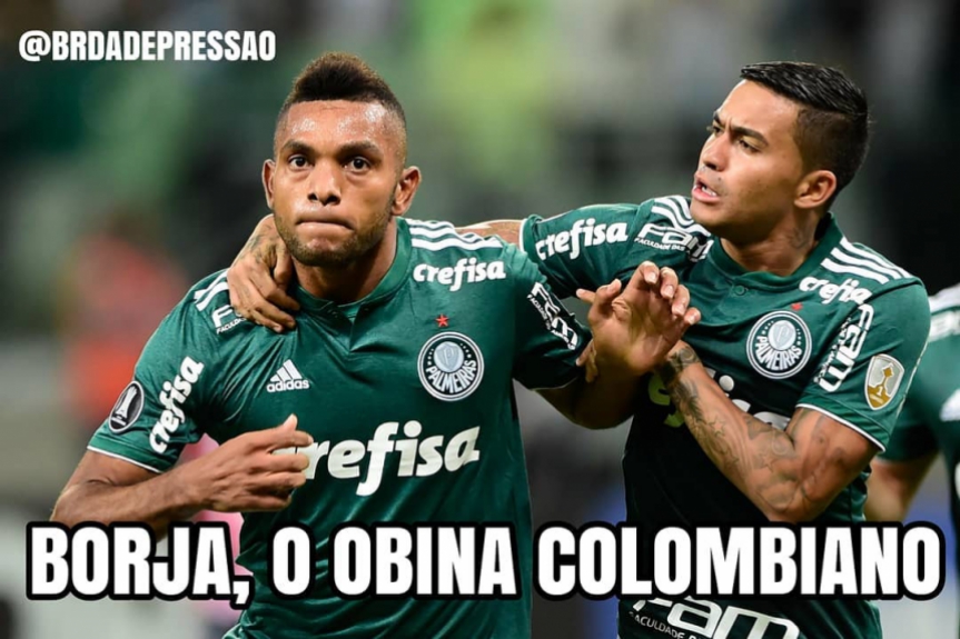 Torcedores do Palmeiras brincam após boa atuação de Borja e vitória na Libertadores