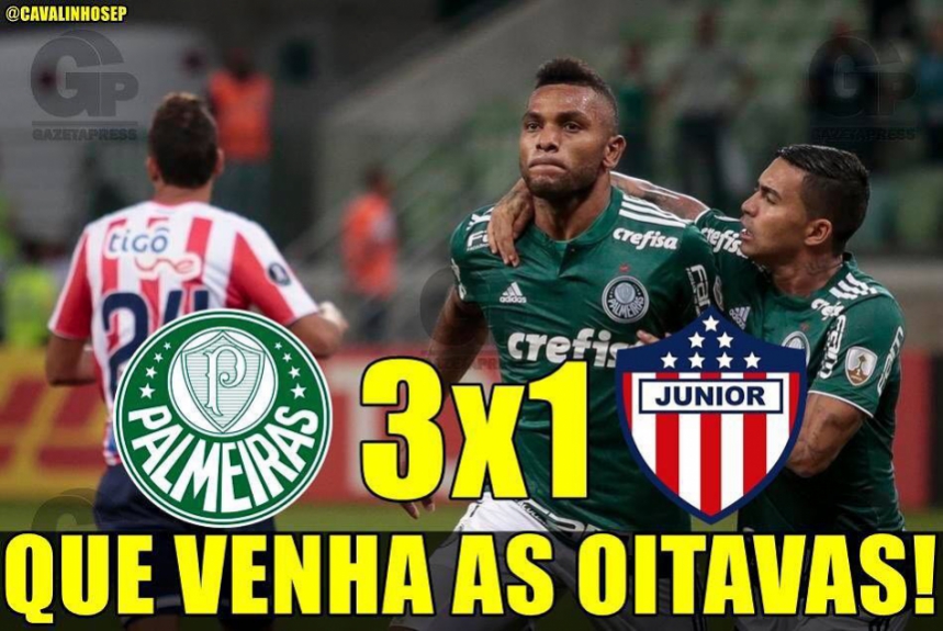 Torcedores do Palmeiras brincam após boa atuação de Borja e vitória na Libertadores