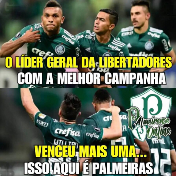Torcedores do Palmeiras brincam após boa atuação de Borja e vitória na Libertadores