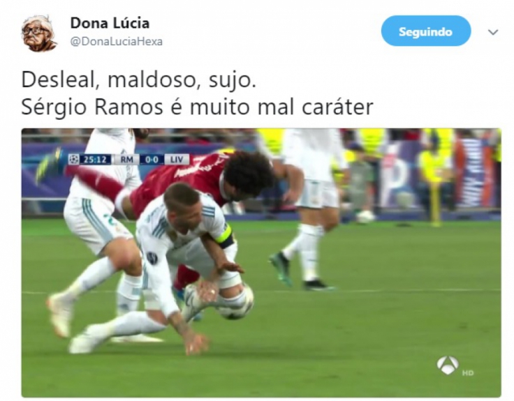 Memes e comentários agitaram as redes sociais após Mohamed Salah se machucar em lance com Sérgio Ramos