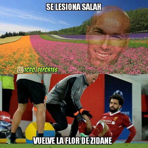Memes e comentários agitaram as redes sociais após Mohamed Salah se machucar em lance com Sérgio Ramos