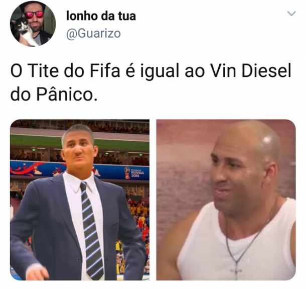 Internautas fazem piadas com versão de Tite em atualização do FIFA 18