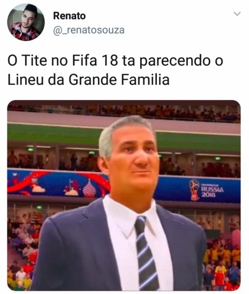 Internautas fazem piadas com versão de Tite em atualização do FIFA 18
