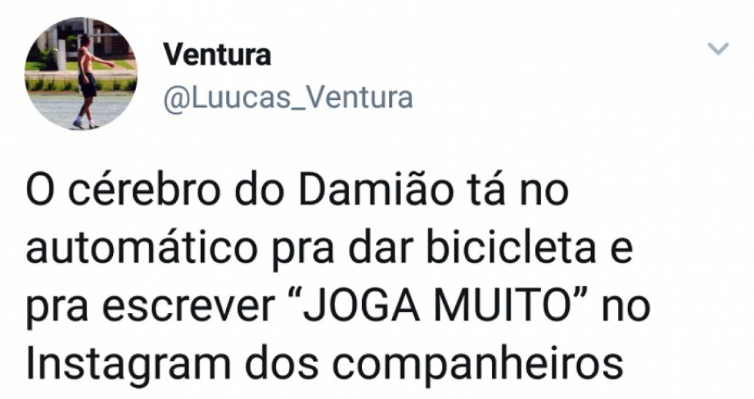Tentativas de bicicleta de Damião são alvos de piadas nas redes