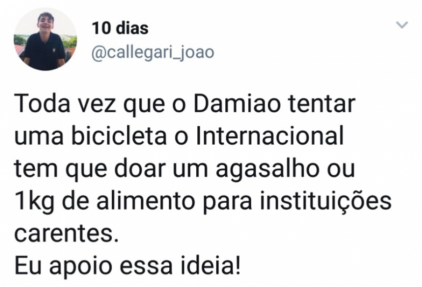 Tentativas de bicicleta de Damião são alvos de piadas nas redes