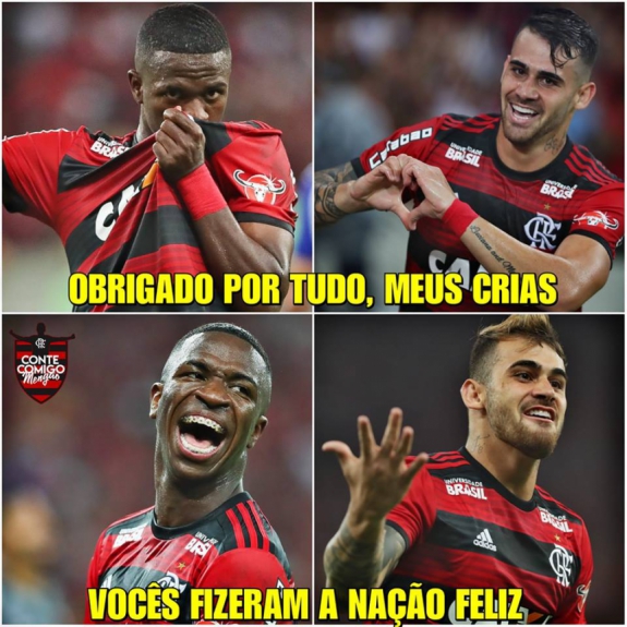 Garotos do Ninho são exaltados pelos rubro-negros