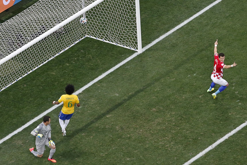 Curiosamente neste jogo, o lateral-esquerdo Marcelo marcou contra o único gol diante da Croácia