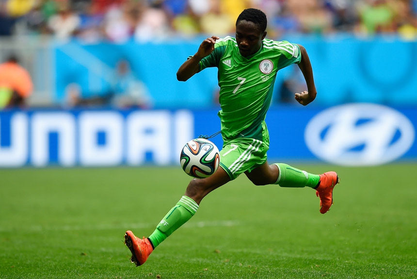 Ahmed Musa é o único jogador do atual elenco da Nigéria que marcou gol em 2014