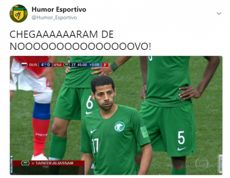 Humor na Copa: os memes de Rússia 5-0 Arábia Saudita