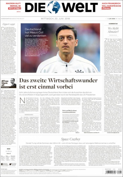 Capa Die Welt - 20/06/2018