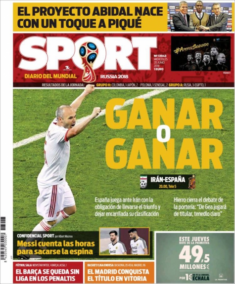Capa Sport - 20/06/2018