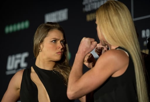 Ronda Rousey encara Holly Holm antes do UFC 193 (FOTO: Getty Images)