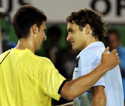 Na primeira vez que se enfrentaram no Australian Open, em 2007, Federer passou fácil por Novak Djokovic