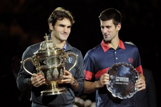 Na final da Basileia em 2010, Federer superou Djokovic por 2 sets a 1