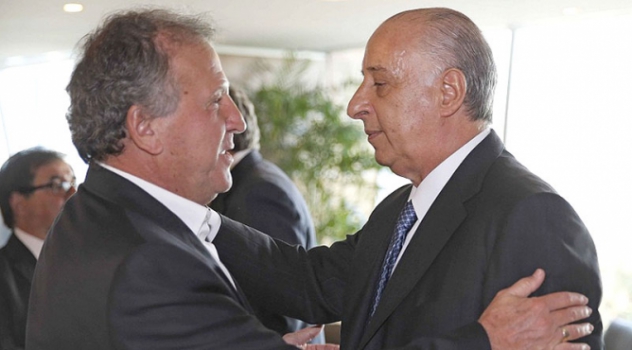 Zico e Marco Polo Del Nero na sede da CBF (Foto: Rafael Ribeiro/CBF)