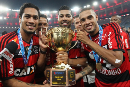 Flamengo x Vasco - final do Carioca 2014 - comemoração Flamengo (foto:Paulo Sérgio/LANCE!Press)
