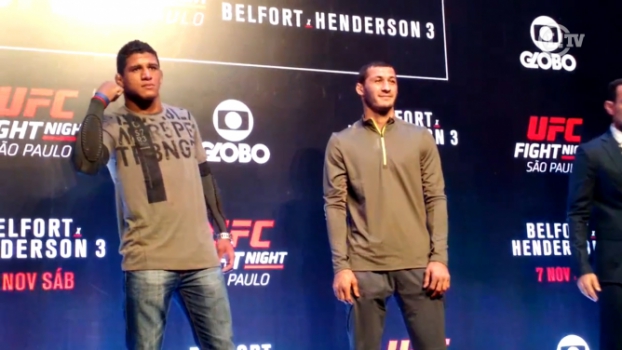 Astros do UFC São Paulo fazem primeira encarada (Reprodução)
