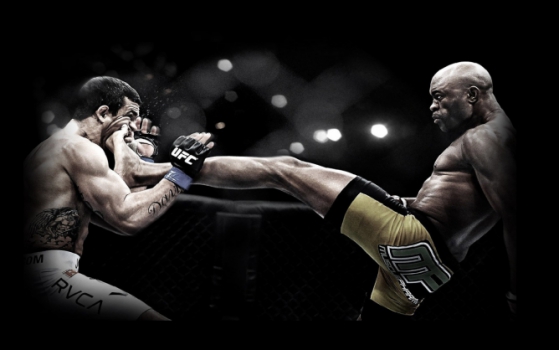 Anderson Silva e Vitor Belfort se enfrentaram no UFC 126 (FOTO: UFC)