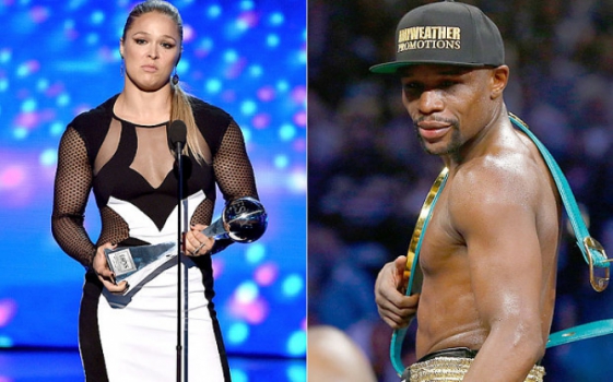 Ronda Rousey recebeu apoio de astro do boxe Floyd Mayweather (FOTOS: Divulgação)