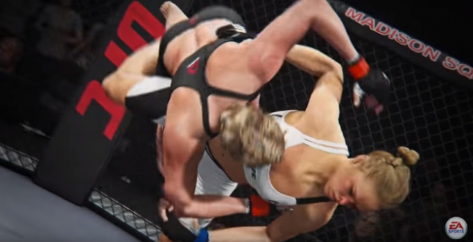 Trailer simula Ronda derrubando Holm em revanche