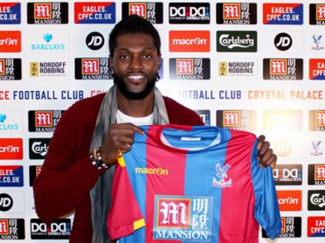 Aos 31 anos, Emmanuel Adebayor assinou vÃnculo com o Crystal Palace