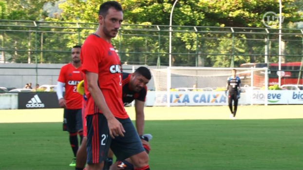 Mancuello no treino do Flamengo