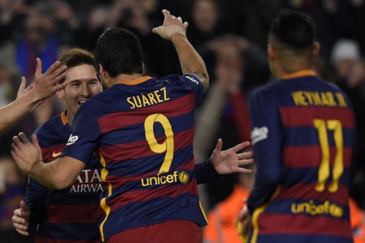 Messi, Suarez e Neymar - Barcelona x Celta