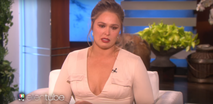 Ronda Rousey chora em programa de TV nos EUA (FOTO: Reprodução)