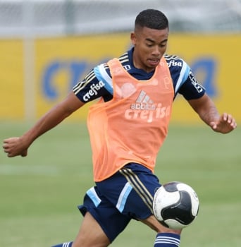 Gabriel Jesus treina no Palmeiras (Cesar Greco)