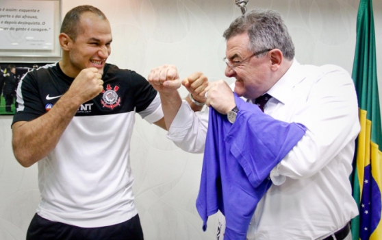 Júnior Cigano em um evento do Corinthians (Foto: Rodrigo Coca)