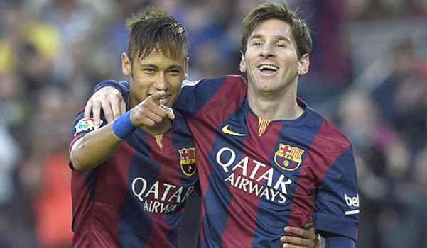 Barcelona x Getafe - Campeonato Espanhol - Neymar e Messi no Camp Nou (Foto: Lluis Gene/AFP)Foto: