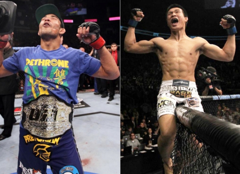 Jose Aldo e Zumbi Coreano (Fotos: Divulgação/ UFC)