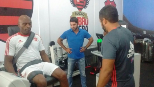 Anderson Silva treinou no clube do Flamengo, no Rio de Janeiro