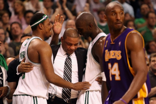 Na decisão do título de 2008, Kobe caiu com os Lakres para o forte Boston Celtics